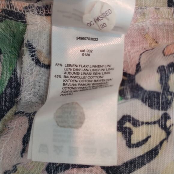 Jake's Floral Dress Linen Cotton Pockets Sleeveless - Picture 10 of 10